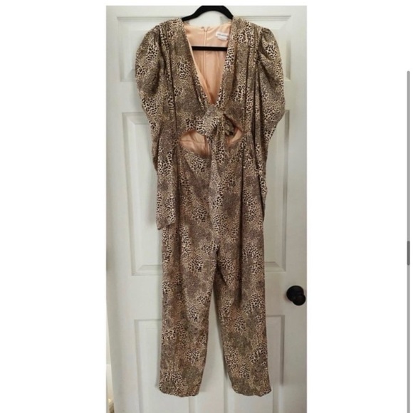 REVOLVE Lovers and Friends Satin Cheetah Print Jumpsuit - Picture 5 of 7